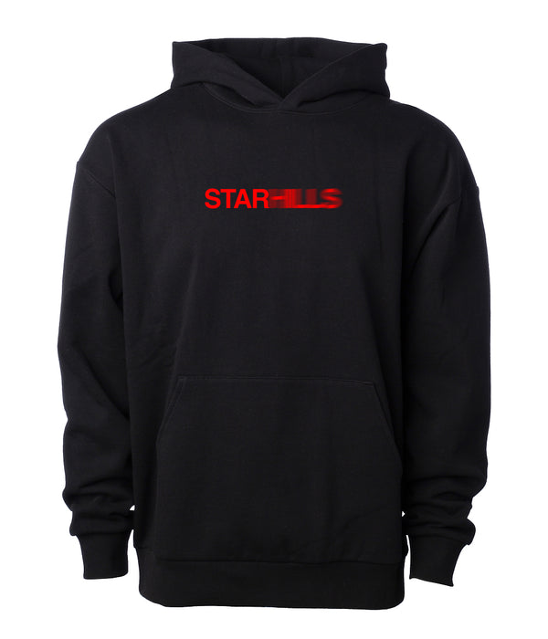 Star Hills Blurry Red Logo Hoodie